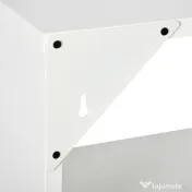 HOMCOM Biblioteca moderna de perete cu 4 niveluri , raft din lemn care economiseste spatiu pentru living si birou, 94x19,5x80cm, alb 