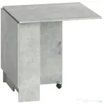 HOMCOM Masă Pliabilă din Lemn pentru 4-6 Persoane cu Roți, 75x140x74cm, Gri