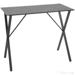 HOMCOM Bar și Masă Înaltă, Stil Industrial, cu Efect de Marmură, din Lemn și Oțel, 120x60x102 cm, Negru