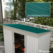 Outsunny Set 12 Panouri de Schimb 129x45 cm pentru Căsuțe de Grădină din Oțel Zincat Verde 