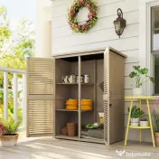 Outsunny Magazie de Gradina din Lemn, Dulap de Depozitare