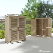 Outsunny Magazie de Gradina din Lemn, Dulap de Depozitare