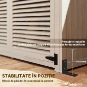 Outsunny Magazie de Gradina din Lemn, Dulap de Depozitare