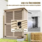 Outsunny Magazie de Gradina din Lemn, Dulap de Depozitare
