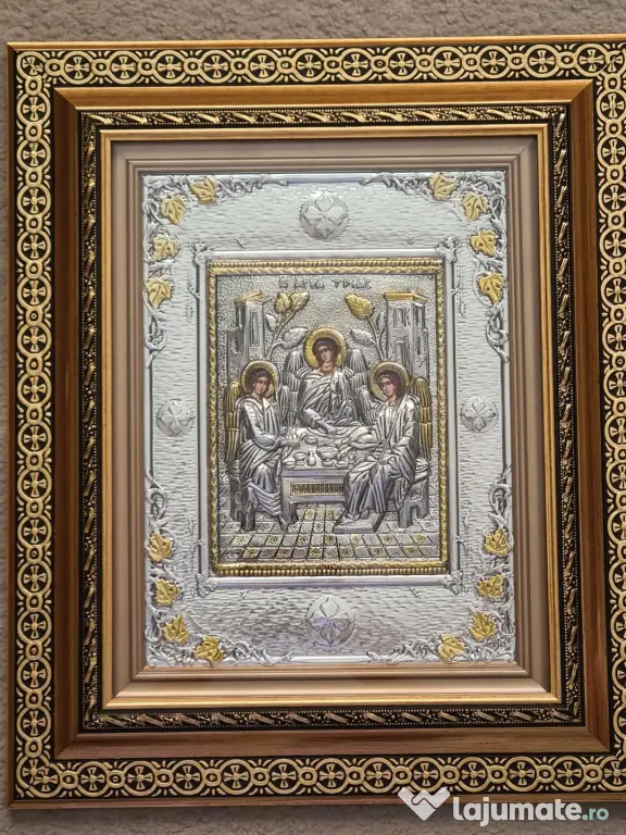 Icoane Argintate-SF Pantelimon,SF Treime,SF Andrei si alti Sfinti-Relief 3 D