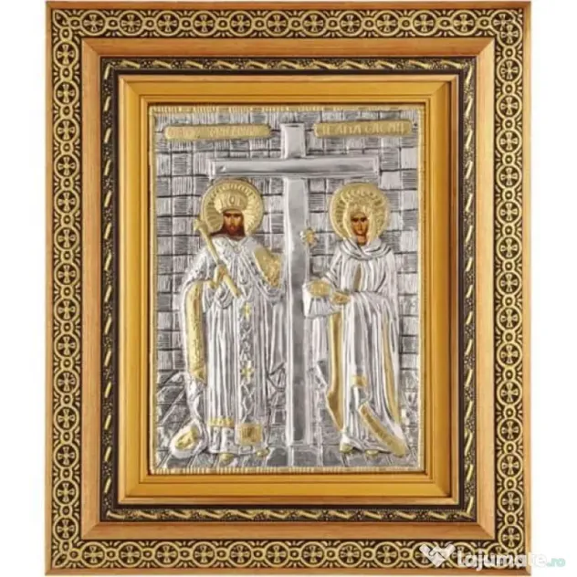 Icoane Argintate-SF Pantelimon,SF Treime,SF Andrei si alti Sfinti-Relief 3 D