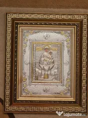 Icoane Argintate-SF Pantelimon,SF Treime,SF Andrei si alti Sfinti-Relief 3 D 