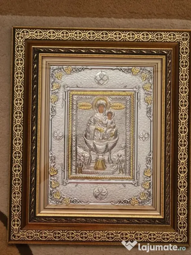 Icoane Argintate-SF Pantelimon,SF Treime,SF Andrei si alti Sfinti-Relief 3 D