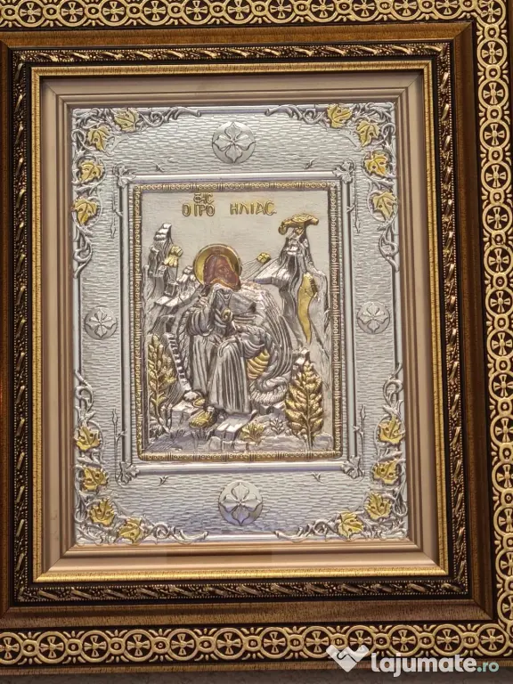 Icoane Argintate-SF Pantelimon,SF Treime,SF Andrei si alti Sfinti-Relief 3 D