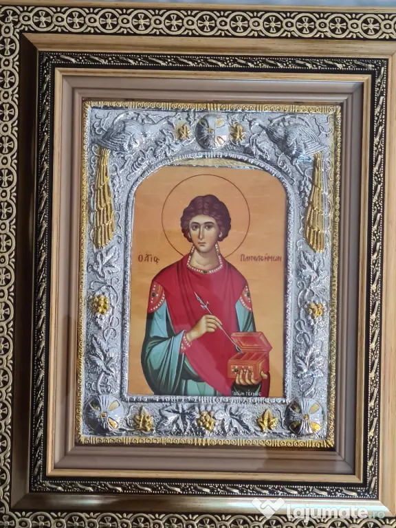 Icoane Argintate-SF Pantelimon,SF Treime,SF Andrei si alti Sfinti-Relief 3 D