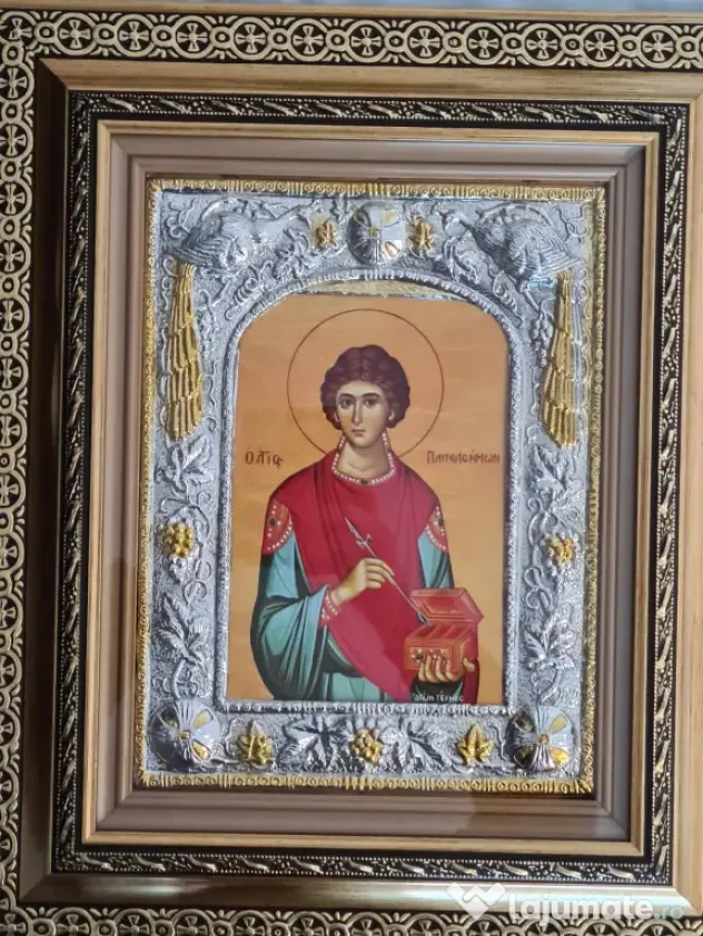 Icoane Argintate-SF Pantelimon,SF Treime,SF Andrei si alti Sfinti-Relief 3 D