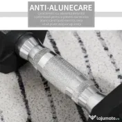 HOMCOM Set 2 gantere hexagonale de 10kg din metal si cauciuc pentru antrenamente acasa si la birou, negru