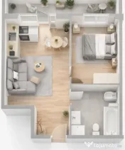 Apartament 2 camere, 37.5 mp , Zona TERRA, Floresti