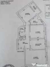 Apartament 3 camere 2 bai centrala gaz Brotacei 