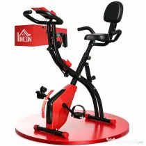 Homcom Bicicleta Pliabila 2-in-1 – 8 Niveluri & Benzi Elastice pentru Brate