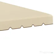 Outsunny Copertina de schimb pentru foisor de gradina cu acoperis cu 2 niveluri, capac din poliester pentru foisor de 3x3m, bej 