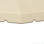 Outsunny Copertina de schimb pentru foisor de gradina cu acoperis cu 2 niveluri, capac din poliester pentru foisor de 3x3m, bej 