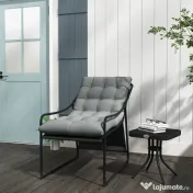 Outsunny Scaun de Gradina cu Perna Groasa, Canapea Mobilier