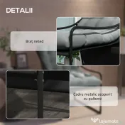 Outsunny Scaun de Gradina cu Perna Groasa, Canapea Mobilier