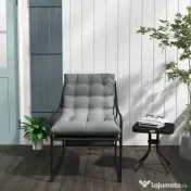 Outsunny Scaun de Gradina cu Perna Groasa, Canapea Mobilier