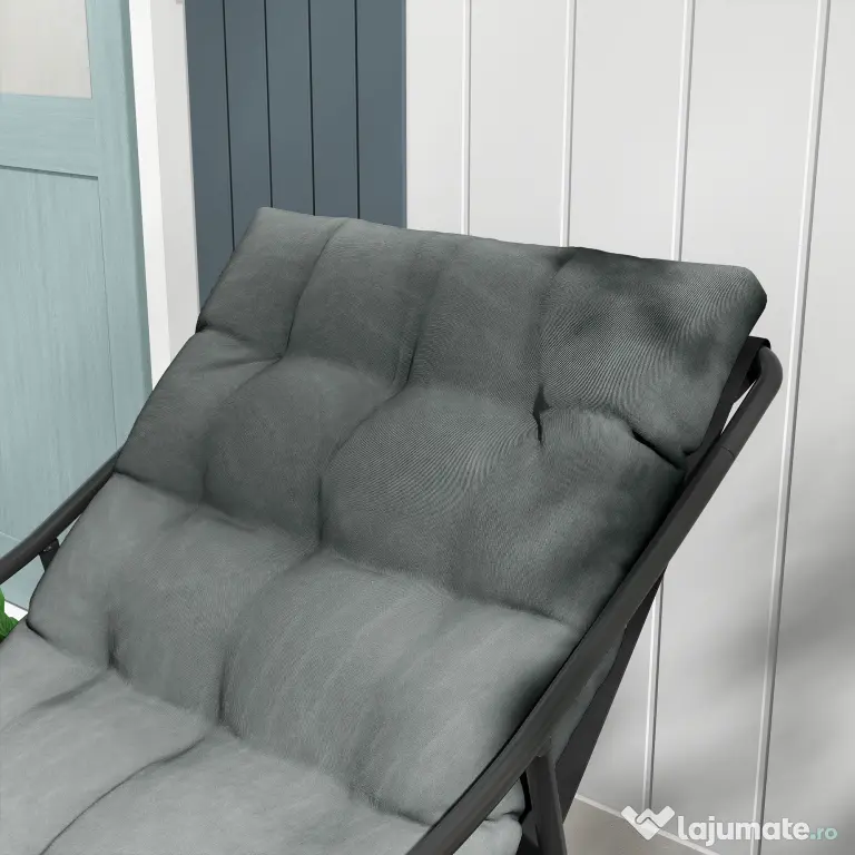 Outsunny Scaun de Gradina cu Perna Groasa, Canapea Mobilier