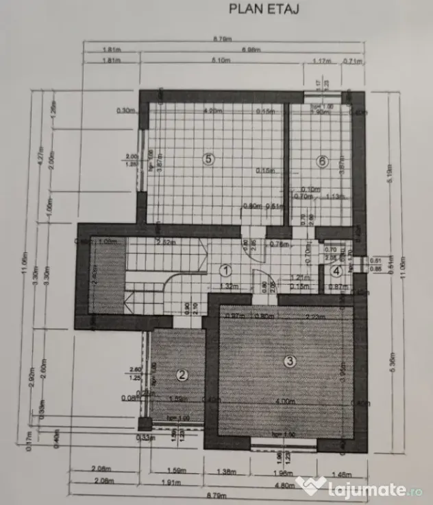 Casă individuală 170 mp, curte 683 mp, 2 garaje cu ușă a