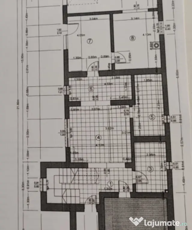 Casă individuală 170 mp, curte 683 mp, 2 garaje cu ușă a