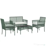 Outsunny Set de Mobilier pentru Curte, Verde inchis 