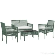 Outsunny Set de Mobilier pentru Curte, Verde inchis
