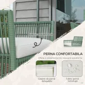 Outsunny Set de Mobilier pentru Curte, Verde inchis 