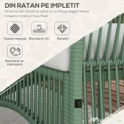 Outsunny Set de Mobilier pentru Curte, Verde inchis 