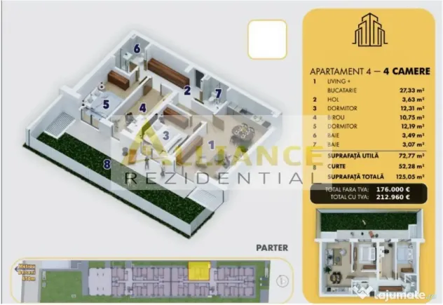 {Metrou Berceni doar 5 minute} | App 4 cam/2 bai + terasa |