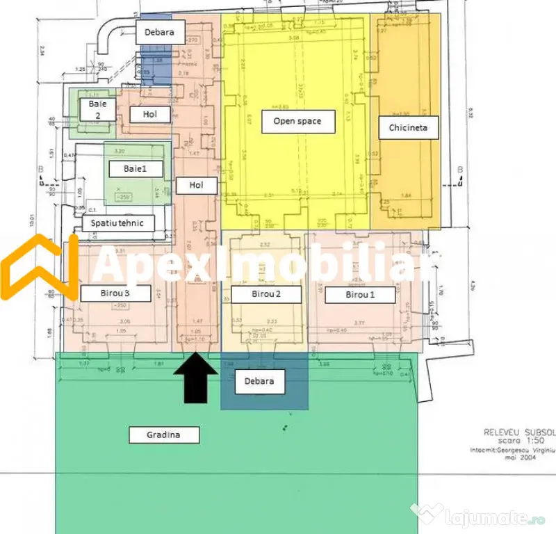 Parcul Carol | Spatiu Birouri 4 Camere | Centrala | Gradina