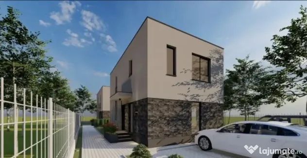 Vila ind.3cam2bai2parcari-192mp curte/25min metrou Bercen...