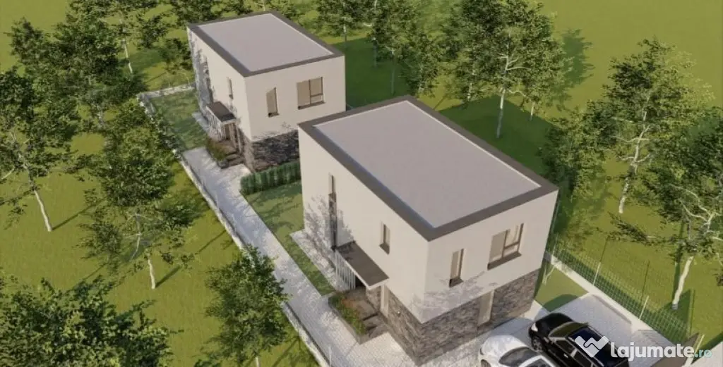 Vila ind.3cam2bai2parcari-192mp curte/25min metrou Bercen...