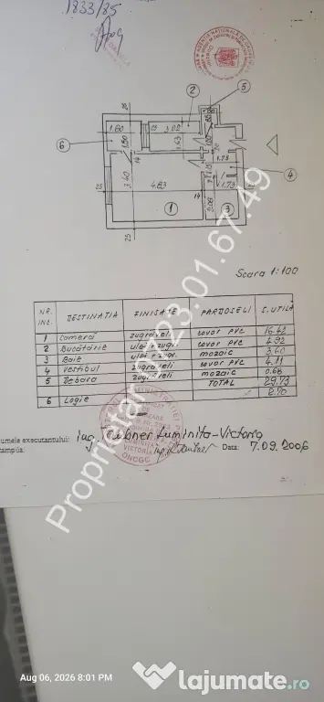 PROPRIETAR–Garsonieră decomandată 33 mp Str. Piscului Tineretului - Timpuri Noi