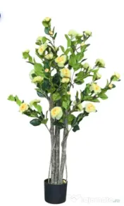 PLANTĂ ARTIFICIALĂ CAMELIE ÎN GHIVECI  130 CM 