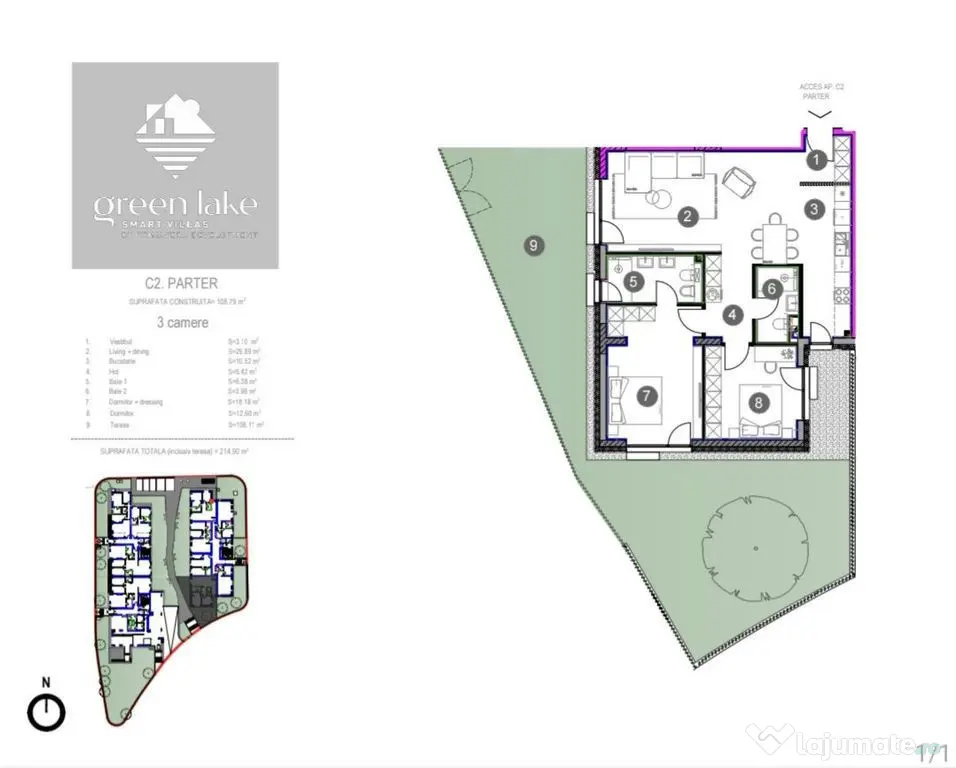 Apartament 3 camere cu grădină, prima închiriere – G...
