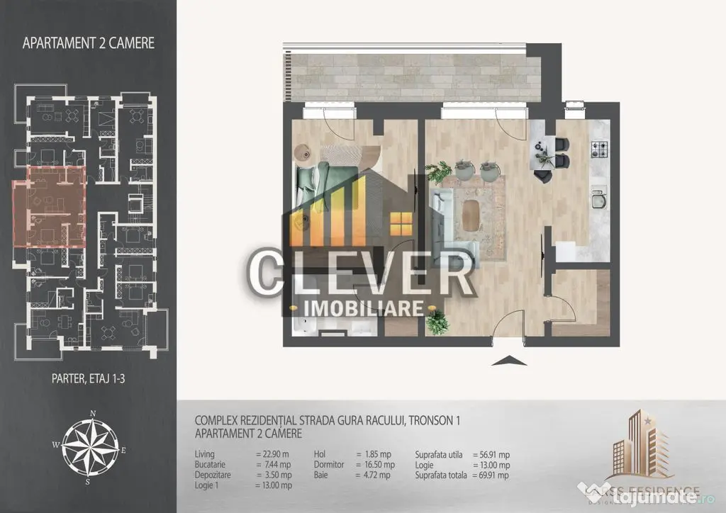 Apartament 2 camere Pallady | 8 min metrou Nicolae Teclu