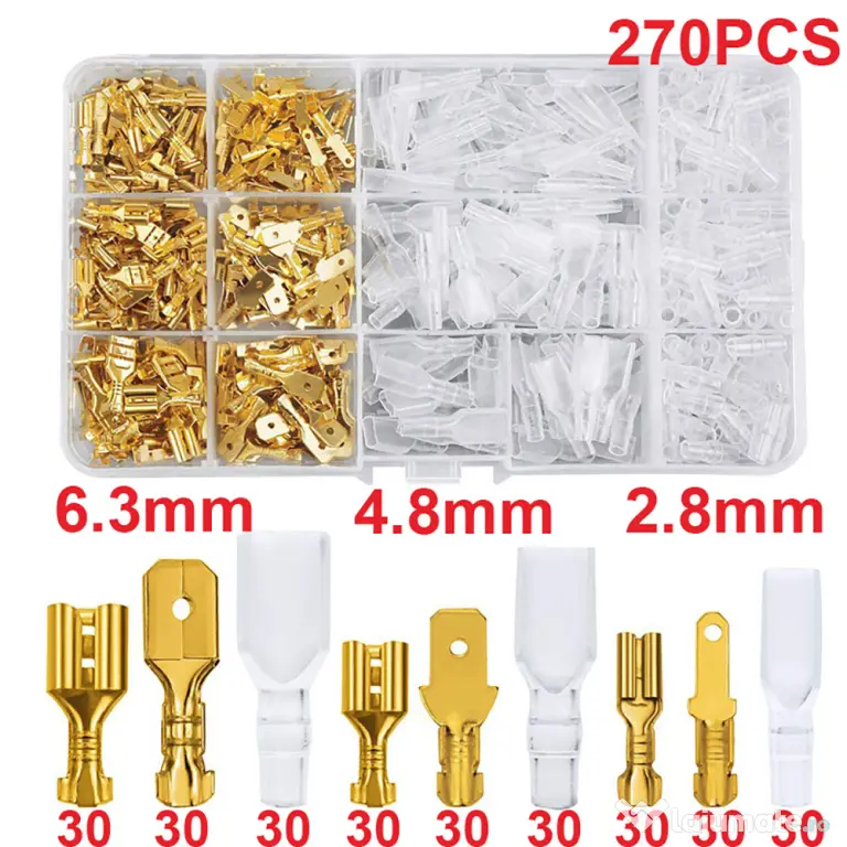 Set 270 buc papuci izolati terminale electrice sertizare crimpare