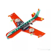 Kit electronic DIY Avion cu LED-uri intermitente montaj educational