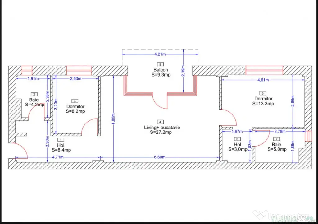 Apartament 3 camere ,70 mp ,zona Borhanci , Cluj