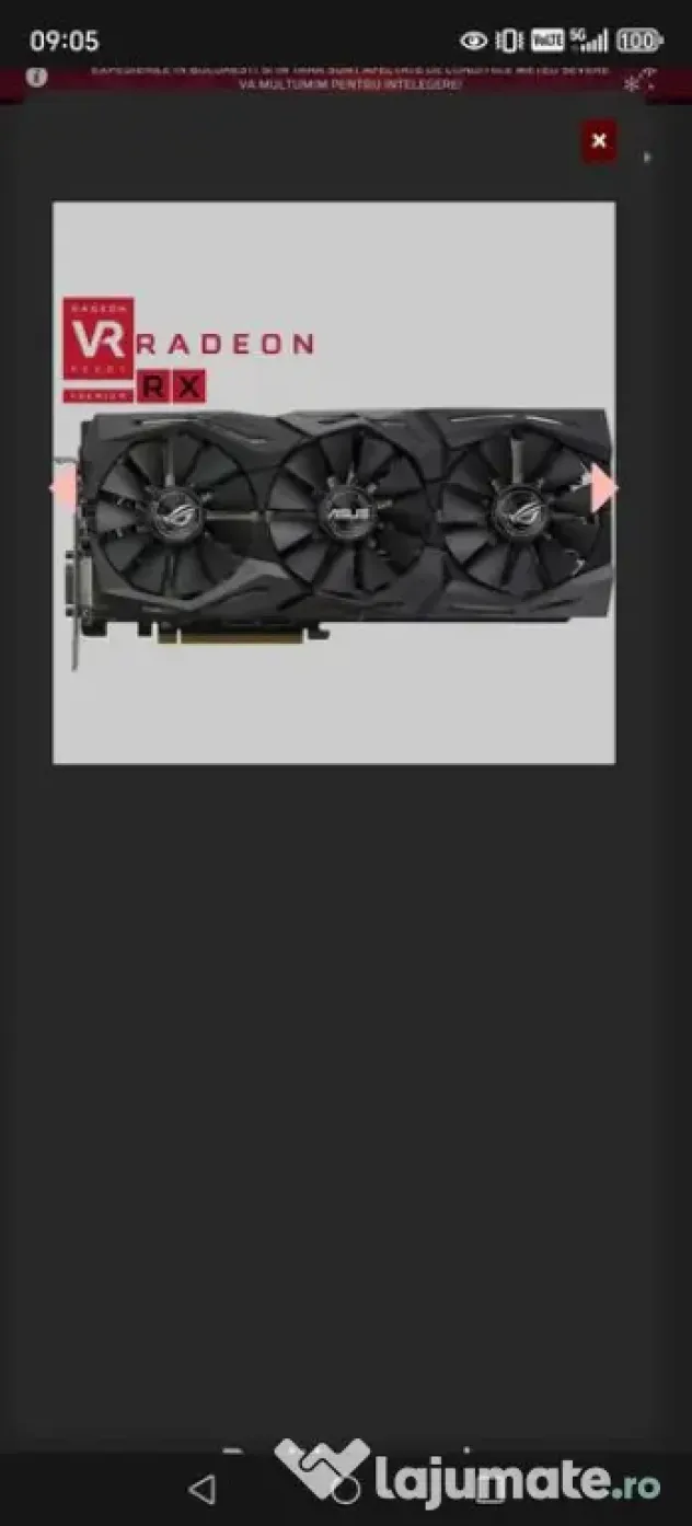 Placa video RX580 STRIX
