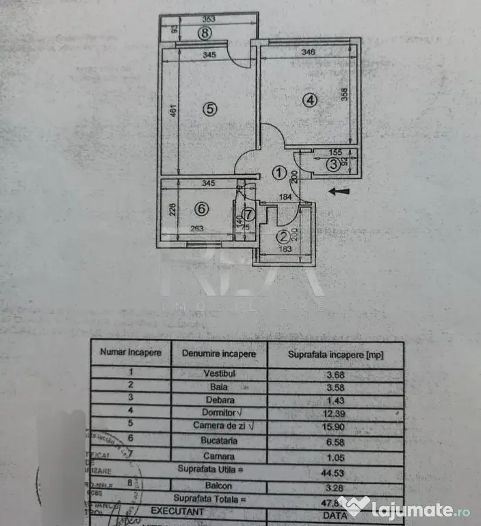 2 camere, et 3/4, centrala, bloc tip P, anvelopat-Drumul Tab