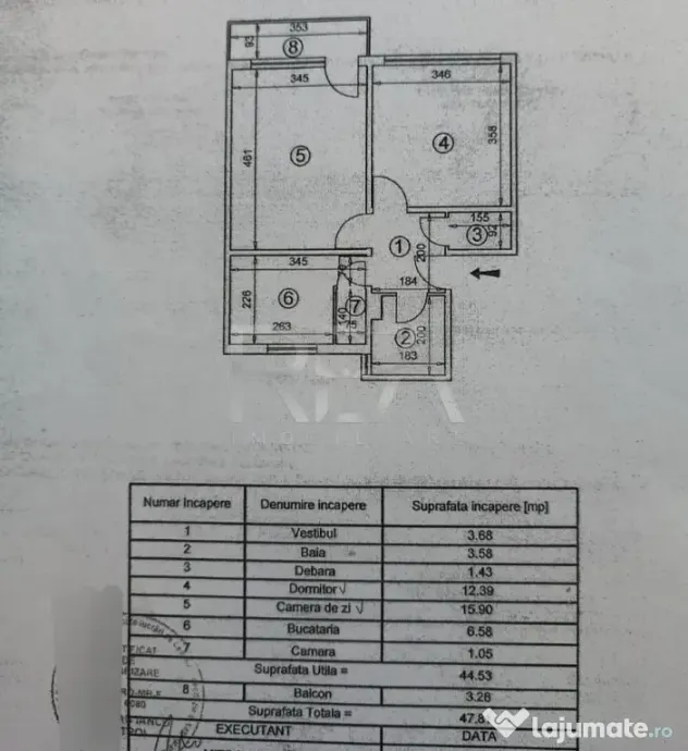 2 camere, et 3/4, centrala, bloc tip P, anvelopat-Drumul Tab