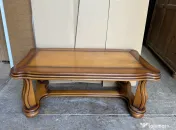 Masuta de cafea din lemn masiv stil NeoBaroc; Masuta cu blat 110x55 cm; Masa