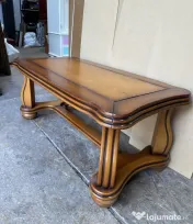 Masuta de cafea din lemn masiv stil NeoBaroc; Masuta cu blat 110x55 cm; Masa