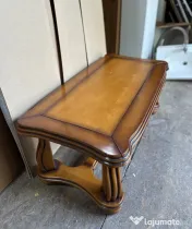 Masuta de cafea din lemn masiv stil NeoBaroc; Masuta cu blat 110x55 cm; Masa