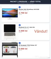 Vand Plotter HP A0, Monitor Dell 4k 32” 
