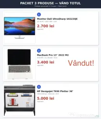 Vand Plotter HP A0, Monitor Dell 4k 32”